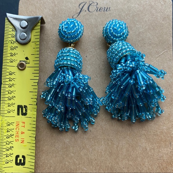 🎈J. Crew Beaded tassel earrings - Picture 6 of 6